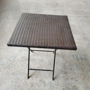 Fabricantes de calidad Diseño retro Ocio al aire libre Beber Mesa y sillas de ratán de plástico cuadrado plegable - Product Image 6