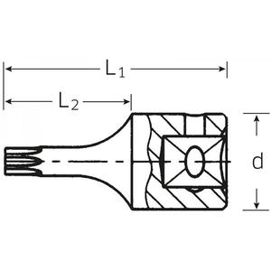 STAHLWILLE - 01351027 1/4 ''Casquillos de destornillador con punta hueca TORX®Tornillos-EAN 4018754150410 HAND SOCKETS 1/4" - Product Image 3
