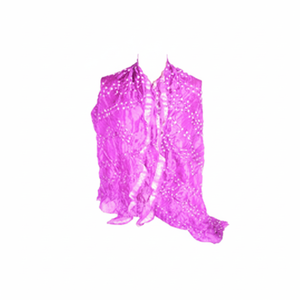 Élégant décontracté Tie-Dye imprimé Bandhani Art foulard en soie étole Unique indien multicolore longue longueur Bandehj Dupatta - Product Image 1