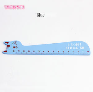 Regla de <span class=keywords><strong>costura</strong></span> <span class=keywords><strong>para</strong></span> dibujo de gato, regla recta de <span class=keywords><strong>madera</strong></span> <span class=keywords><strong>para</strong></span> estudiantes, papelería, bonita, <span class=keywords><strong>para</strong></span> cara de gato, 305 - Product Image 6