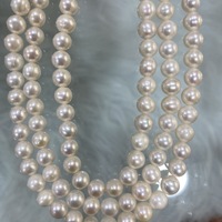 Perles d'eau douce naturelles 8-9 mm, perles d'eau douce de qualité AAA, lustre intense, perles presque rondes pour la fabrication de bijoux