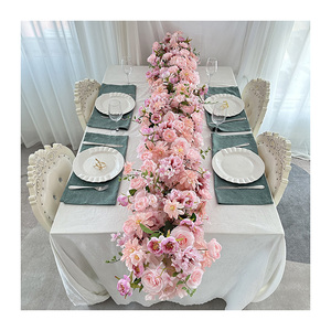Centro DE MESA DE BODA CQ14, champán, rosa, arreglo de flores de boda, decoración de Navidad, Bola de flores, camino de mesa - Product Image 1