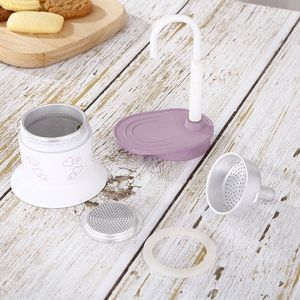 Mini estufa exprés de color mármol de estilo italiano, cafetera espresso de aluminio, olla <span class=keywords><strong>MOKA</strong></span> - Product Image 5