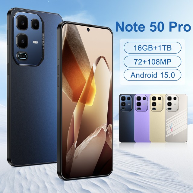 Note 50 Pro Power 5G Smartphone with 108MP Camera Deca Core Processor 1TB Storage 7.3 Inch Display Global Version