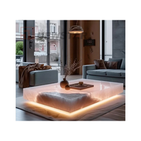Newstar Maßgefertigter Natürlicher Moderner Luxus-Steintisch Möbel Onyx Eleganter Couchtisch aus Marmorstein und Jade