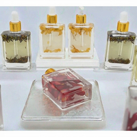 Huile Capillaire Hydratante en Gros à la Rose et au Romarin, Huile Essentielle Parfumée Scintillante pour le Corps, Soin Peau et Cheveux pour Tous Types de Peau 50ml