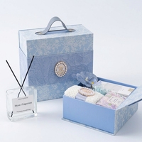 Boîte cadeau magnétique en dentelle exquise pour l'emballage de cadeaux, boîte d'emballage portable de luxe pour bonbons, boîte cadeau pour chocolat avec poignée