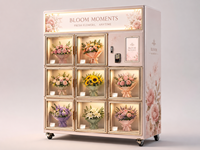 Distributeur automatique réfrigéré de fleurs et d'œufs frais, grande capacité, à écran tactile, à prix abordable