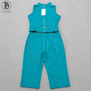 Women Y2K Clothing Custom <strong>Rhinestone</strong> LOGO Tracksuits Yoga Set Hooded <strong>Jacket</strong> and Capri Pants Leggings Sets for Women Two Pieces - Product Image 4