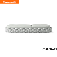 Chaise longue d'extérieur en aluminium résistant aux intempéries, enveloppée de polyester avec tissu intérieur-extérieur
