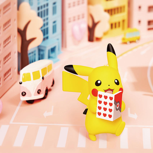 Figura de Pikachu con Letra de Amor de San Valentín, Modelo Coleccionable de PVC del Anime Pokémon, Juguete con Diseño de Corazón, Decoración de Escritorio, Regalo - Product Image 1
