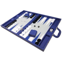 Wochenend-Getaway Soft-Touch Kunstleder Backgammon-Set 15 Zoll mit Tragegriff-Etui für Erwachsene Großhandelskäufer