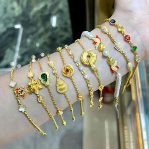 gemstone <b>bracelet</b> bling <b>silver</b> 925 <b>beads</b> charms plata 925 precios comodos brazaletes de oro y diamante - Product Image 1