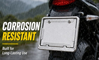 Support de plaque d'immatriculation de moto en alliage d'aluminium antirouille avec logo personnalisé, norme japonaise, vente en gros