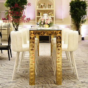 Taburetes de Bar de vino de tela beige estilo café proveedor de muebles para restaurante - Product Image 5