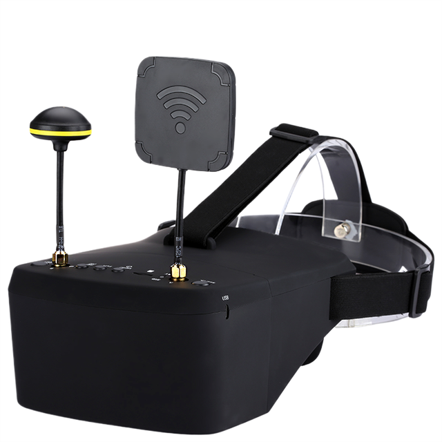 EV800D 5.8G 40CH 5 Inch HD DVR FPV Goggles with *480 Video Plastic Headset for RC Model Helicopters Includes Battery FXB