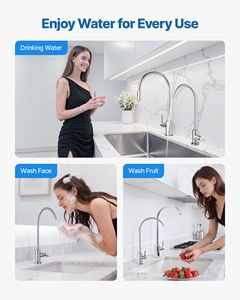 Robinet en acier inoxydable sans plomb pour eau potable, robinet d'osmose inverse, robinet en laiton massif à arche haute pour eau filtrée - Product Image 6