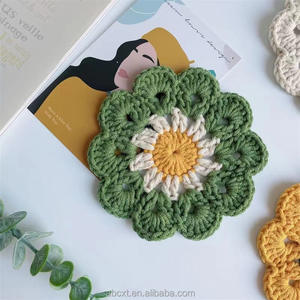 Posavasos <span class=keywords><strong>de</strong></span> Flores <span class=keywords><strong>Pequeños</strong></span> Hechos a Mano para Decoración del Hogar, Posavasos <span class=keywords><strong>de</strong></span> <span class=keywords><strong>Ganchillo</strong></span> Tejidos a Mano para Mesa <span class=keywords><strong>de</strong></span> Comedor - Product Image 4