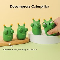 Jouets à presser mignon et vert avec grosse boule oculaire éjectée, jouets de décompression Anti-Stress amusants