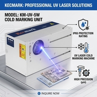 Nouvelle machine de marquage laser UV 2026 CNC à refroidissement par eau haute précision certifiée CE pour plastique, verre, céramique, date, code QR, PLT, BMP