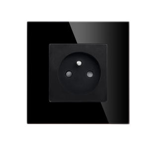 Prise murale, prise de courant, panneau en verre cristal miroir, 86 mm, 16 A, prise électrique française, <span class=keywords><strong>Pologne</strong></span> - Product Image 2