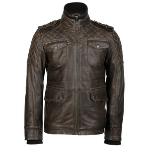 2026 OEM Wholesale Custom Cowhide Leather <b>Jacket</b> Breathable Lightweight Comfortable Leather <b>Jacket</b> - Product Image 1
