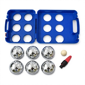 <span class=keywords><strong>Jeu</strong></span> <span class=keywords><strong>de</strong></span> boules <span class=keywords><strong>de</strong></span> <span class=keywords><strong>pétanque</strong></span> en métal électroplaqué avec étui en plastique pour pelouse, jardin et fêtes <span class=keywords><strong>de</strong></span> famille - Product Image 2