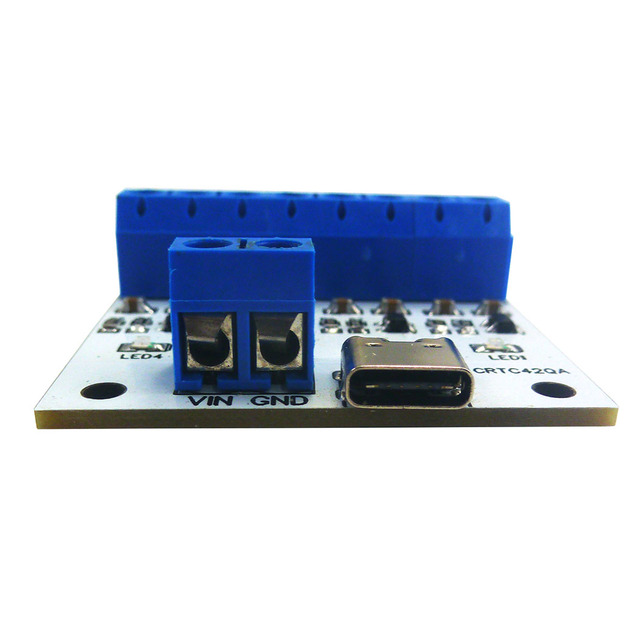 CRTC42QA 4CH TYPE-C USB 3.7V 4.2V LiPo Polymer Li-Ion Battery Charger Module 42x40x4.5mm for ESP32 ESP8266 Raspberry Pi 4