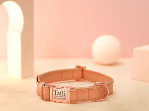 Colori personalizzati collare per cani in pelle personalizzato collare e guinzaglio per cani di lusso vegano set collari e guinzagli per cani di piccola taglia - Product Image 3