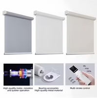 Persianas Enrollables Eléctricas Personalizadas para Oficina, Control Remoto Motorizado, WiFi, Asistente de Google, Plástico Incorporado