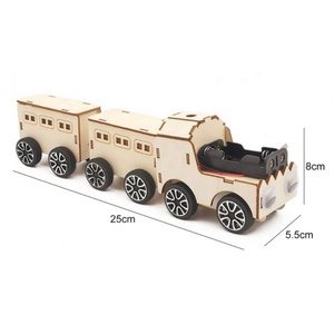 <span class=keywords><strong>Train</strong></span> électrique, Kits de modèles 3D pour enfants, assemblage de jouets de tige en <span class=keywords><strong>bois</strong></span>, basiques simples, cadeau éducatif, jouet d'expérimentation de bricolage créatif drôle - Product Image 4