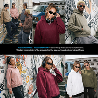 Sweat-shirts sportifs à capuche personnalisés en coton épais coupe ample avec logo sur mesure pour homme – Collection Hiver Solide Non-tissé Streetwear OEM