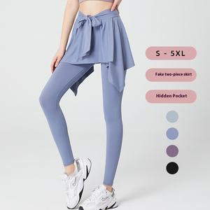 <span class=keywords><strong>กางเกง</strong></span>ออกกำลังกายเอวสูงแห้งเร็วสำหรับผู้หญิงเลกกิ้งโยคะสองชิ้นยกสะโพกกางเกงกีฬาสีพื้นสำหรับฤดูใบไม้ผลิฤดูใบไม้ร่<span class=keywords><strong>วง</strong></span> - Product Image 1