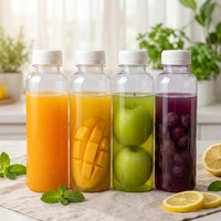 Botella PET Personalizable para Jugo Prensado en Frío (350 ml), Impresión por Serigrafía, Tapa de Rosca, Pedidos al por Mayor, Opciones de Logotipo Disponibles