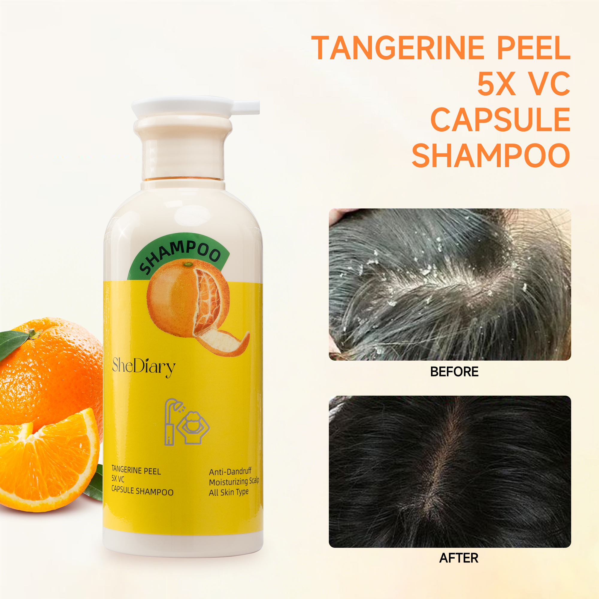 Shampoing en capsules Tangerine Peel 5X VC (500 ml)