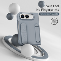 Étui de téléphone pliable avec verre trempé, sangle élastique pour poignet, béquille, protection intégrale antichoc pour iPhone Duo, élégant