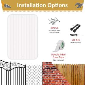 Securun metallo bianco riflettente segno-18*<span class=keywords><strong>12</strong></span> "metallo resistente alle intemperie senza ruggine, superficie impermeabile per uso interno/esterno - Product Image 4