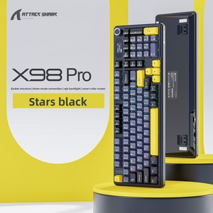 <span class=keywords><strong>Clavier</strong></span> mécanique de jeu sans fil RGB à trois modes avec écran gravé sur le côté personnalisé Attack Shark X98Pro - Product Image 6