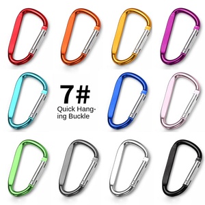 Hot bán D-Hình dạng 7 # Hợp kim nhôm Carabiner <span class=keywords><strong>KEYCHAIN</strong></span>-Mùa Xuân khóa, in logo laser, 10kg Công suất - Product Image 4