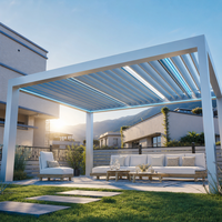 Kits de pergola bioclimatique motorisée en aluminium robuste - Prix d'usine écologique pour l'ombrage des patios
