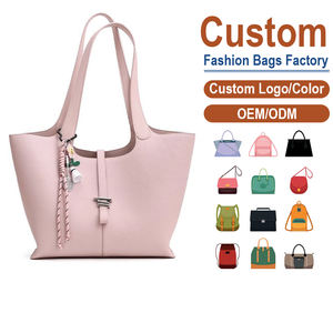 Bolso Tote de Cuero Genuino de Verano con Colgante de Campanilla, Gran Capacidad, para Viajes de Negocios, Bolso de Hombro para Mujer, Antirrobo, a la Moda - Product Image 1