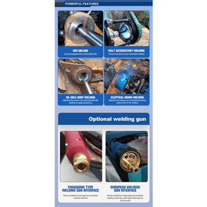 Machine de perçage et de soudage horizontale portable avec moteur, certifiée CE, multifonctionnelle pour la réparation de trous d'excavateurs - Product Image 6
