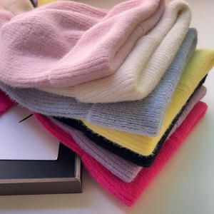 آذان أرنب طويلة معلقة قبعة صوف ناعمة للخريف والشتاء قبعة دافئة للأذن كرتونية لطيفة ملونة محبوكة - Product Image 2