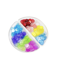 Puces transparentes pour comptage de boxer, 50/600 pièces, en plastique, 8 couleurs, diy, 3/4 pouces