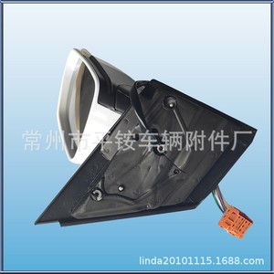 Ensemble de rétroviseurs Volkswagen 879400C460, miroir plat ABS noir pour POLO 06-11, remplacement et réparation - Product Image 4