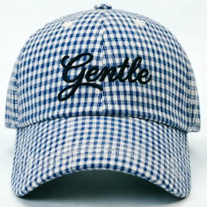 Gorra de Béisbol a Cuadros con Bordado Personalizado, Ala Ancha, Tela Suave, Hebilla Metálica Ajustable, Unisex, Casual y Versátil - Product Image 3