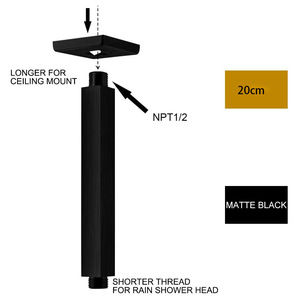 Square <b>Shower</b> Pipe Connector <b>Rod</b> Wall Mounted <b>Shower</b> Arm For Concealed Installation 4 Point <b>Shower</b> Unit - Product Image 4