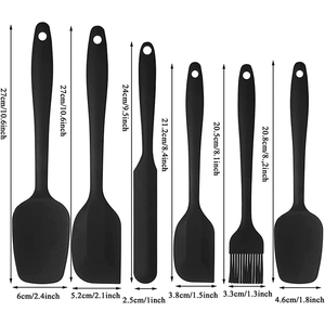 High Quality 6Pcs Nonstick <b>Silicone</b> Spatulas Set Food Grade <b>Silicone</b> Spatulas for Cooking, Baking and Mixing Boxed Packaging - Product Image 2