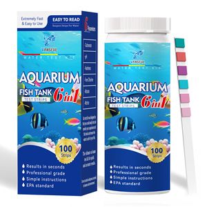 Bandelettes de test Vansful Aquarium Fish Tank 6 en 1, 100 bandelettes, kit de test de la qualité de l'eau pour aquariums d'eau douce et d'eau salée - Product Image 1