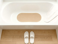 Tapis de bain antidérapant en PVC, ovale, lavable en machine, ventouses durables, design moderne, pour la maison, l'hôtel, la douche, la baignoire, sécurité, longue garantie